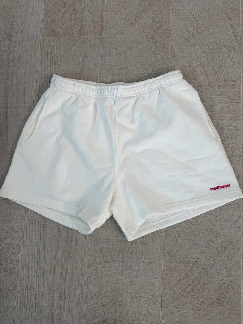 Madhappy Classic Fleece Shorts in White